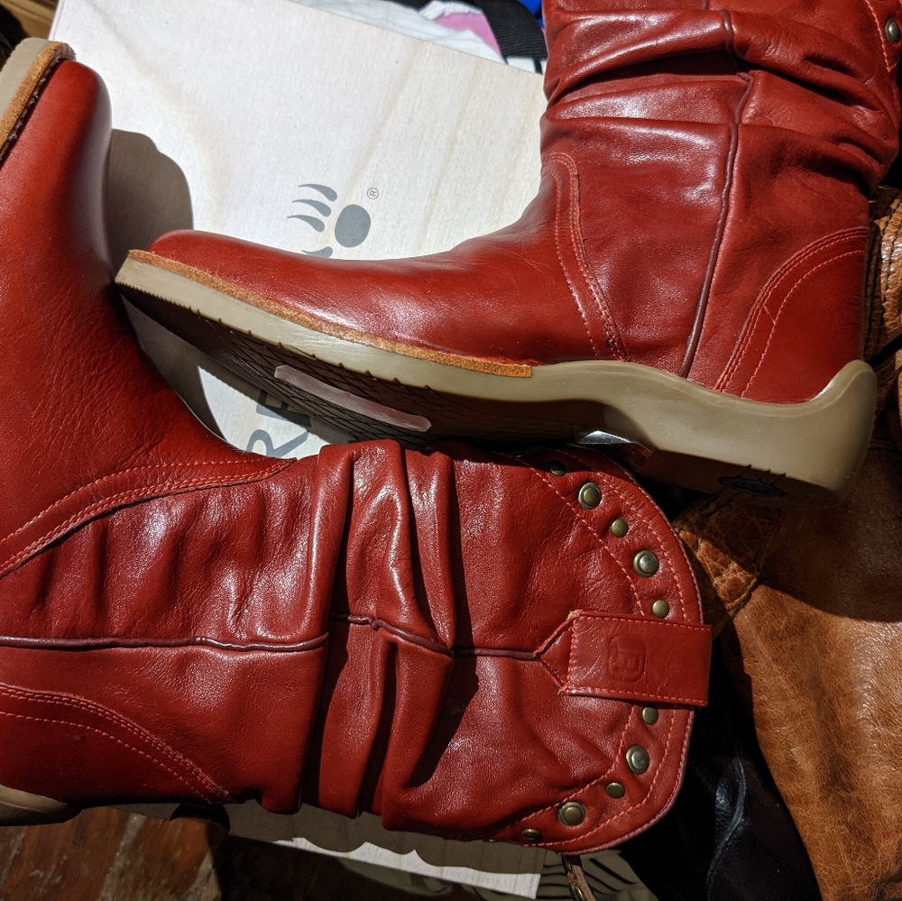 Red Leather Cowboy Boots Kenneth Cole Reaction
